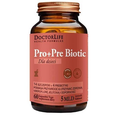 Doctor Life Pro+Pre Biotic für Kinder, 60 Kapseln