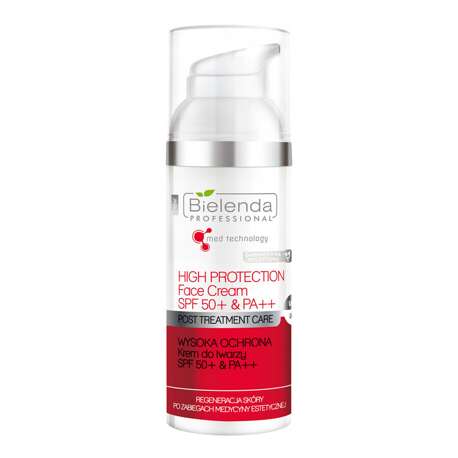 Bielenda Post Treatement Care, crème pour le visage, SPF 50+, 50 ml