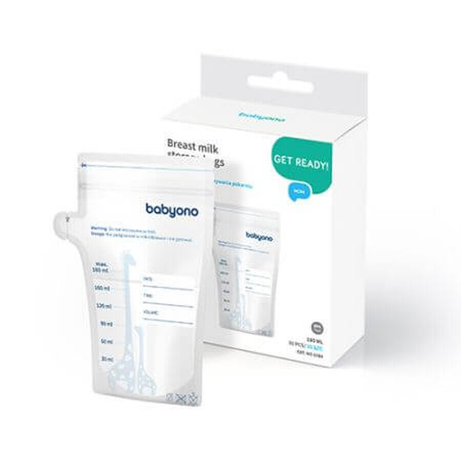 BabyOno, sachets de conservation du lait maternel, 180 ml x 30 pièces