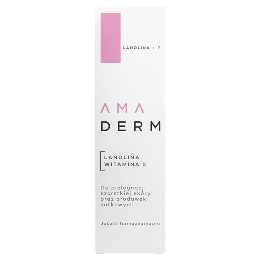 Amaderm Lanoline + E, pommade pour peaux rugueuses et mamelons, 10 g