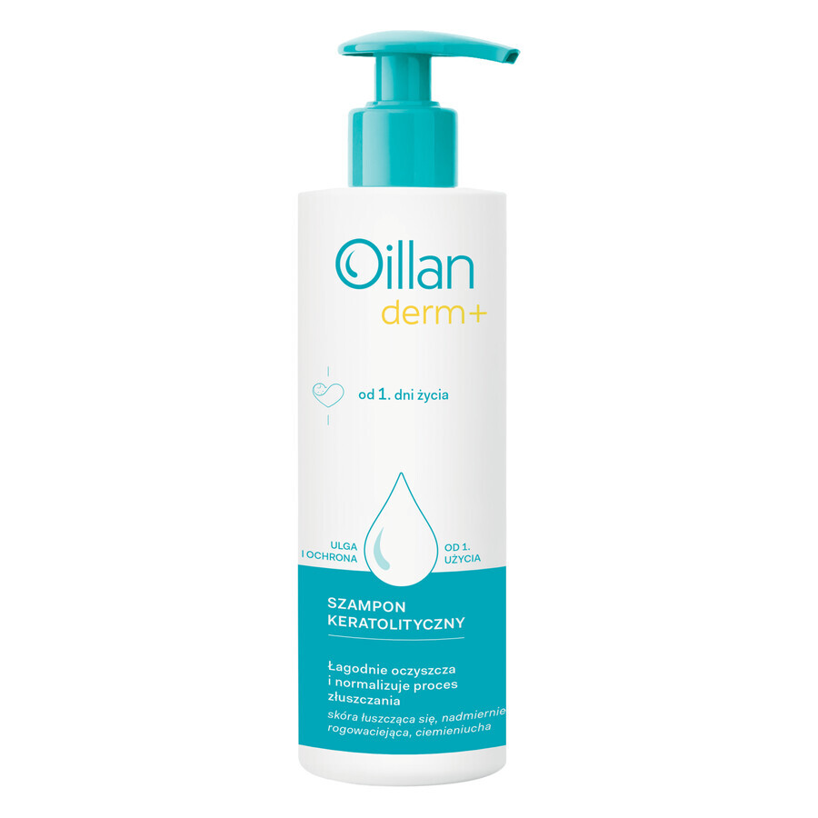 Oillan Derm+, shampooing kératolytique, dès le 1er jour, 180 ml