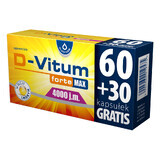 D-Vitum Forte Max 4000 IU, 60 gélules + 30 gélules gratuites