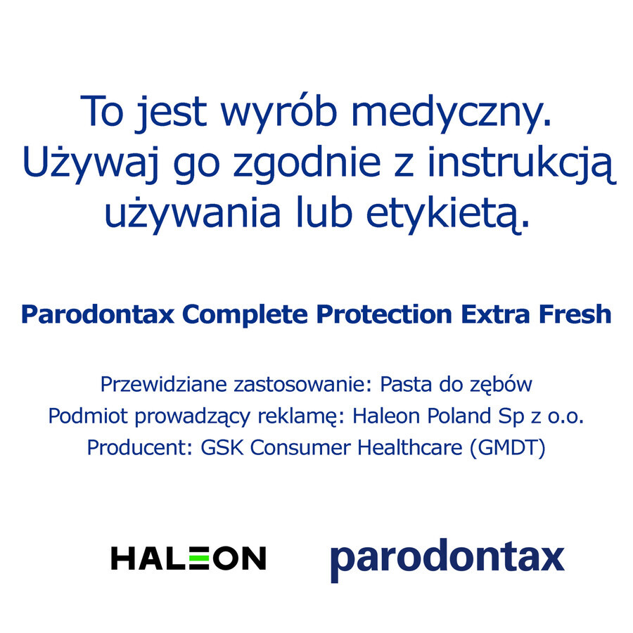 Parodontax Complete Protection Extra Fresh pastă de dinți, 75 ml