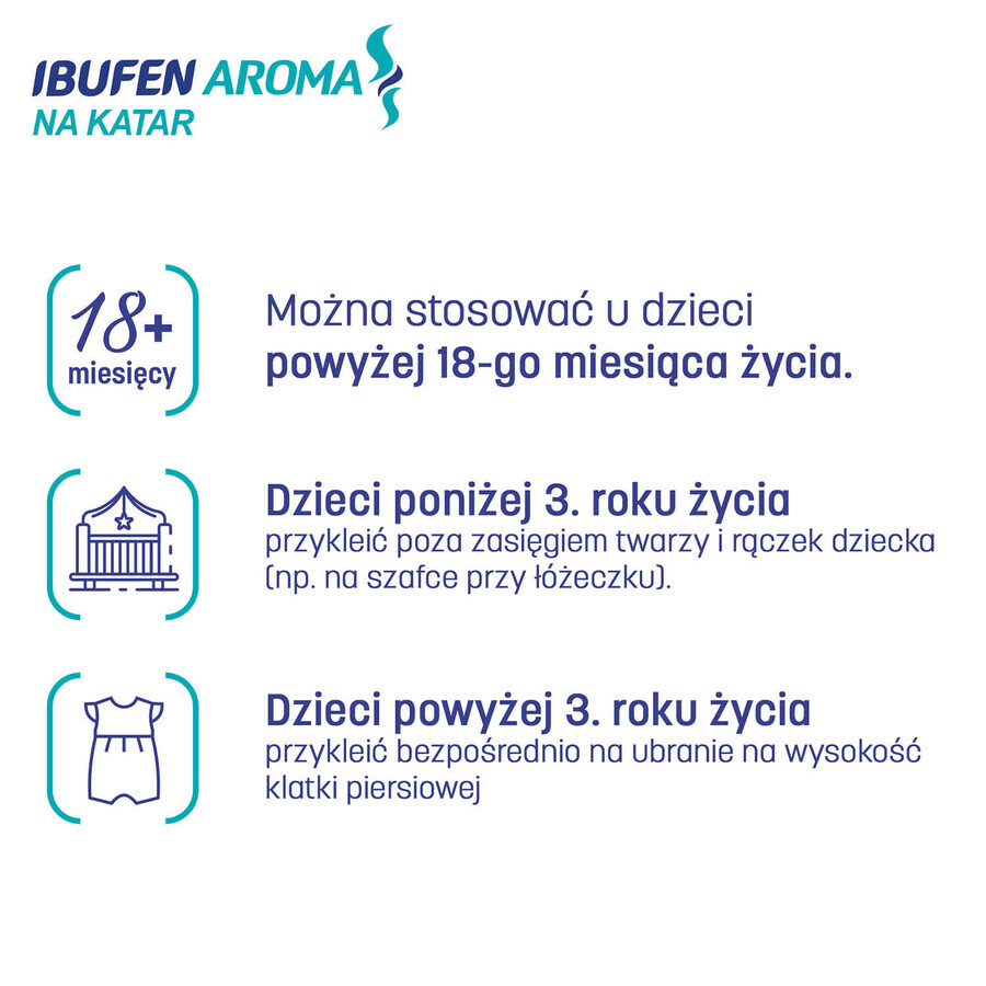 Ibufen Aroma Na Katar, patch aromatique, après 18 mois, 5 pièces