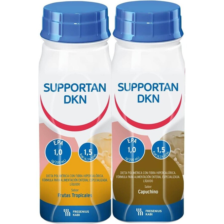 Supportan bevanda nutrizionale al gusto di frutta tropicale, 4 x 200 ml, Fresenius Kabi