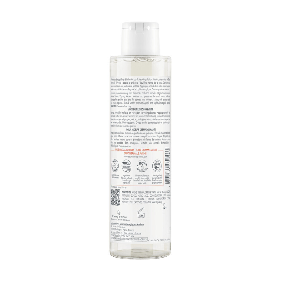 Avene Les Essentiels, struccante micellare, pelle sensibile, 200 ml