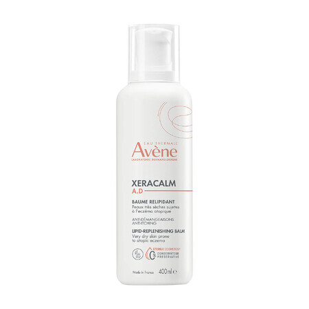 Avène XeraCalm A.D., lotion relipidante pour le visage et le corps, peaux très sèches, atopiques et prurigineuses, 400 ml