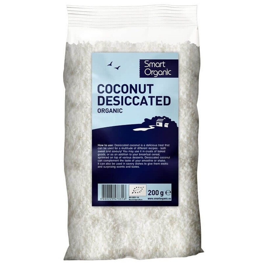 Noix de coco biologique moulue, 200g, Dragon Superfoods