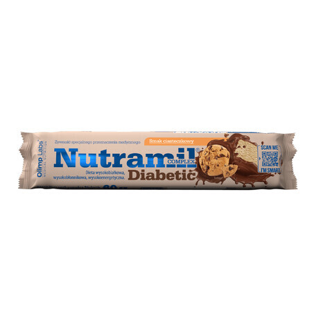 Olimp Nutramil Complex Diabetic, barre, saveur biscuit, 60 g