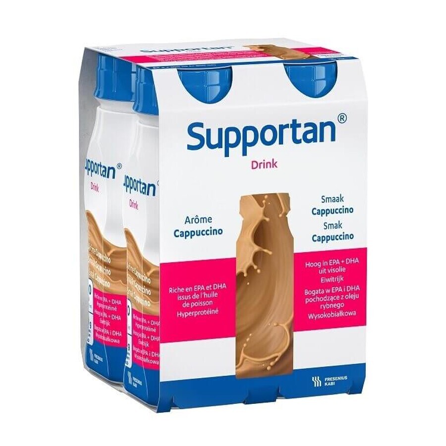 Supportan Drink, voedingspreparaat, cappuccinosmaak, 4 x 200 ml