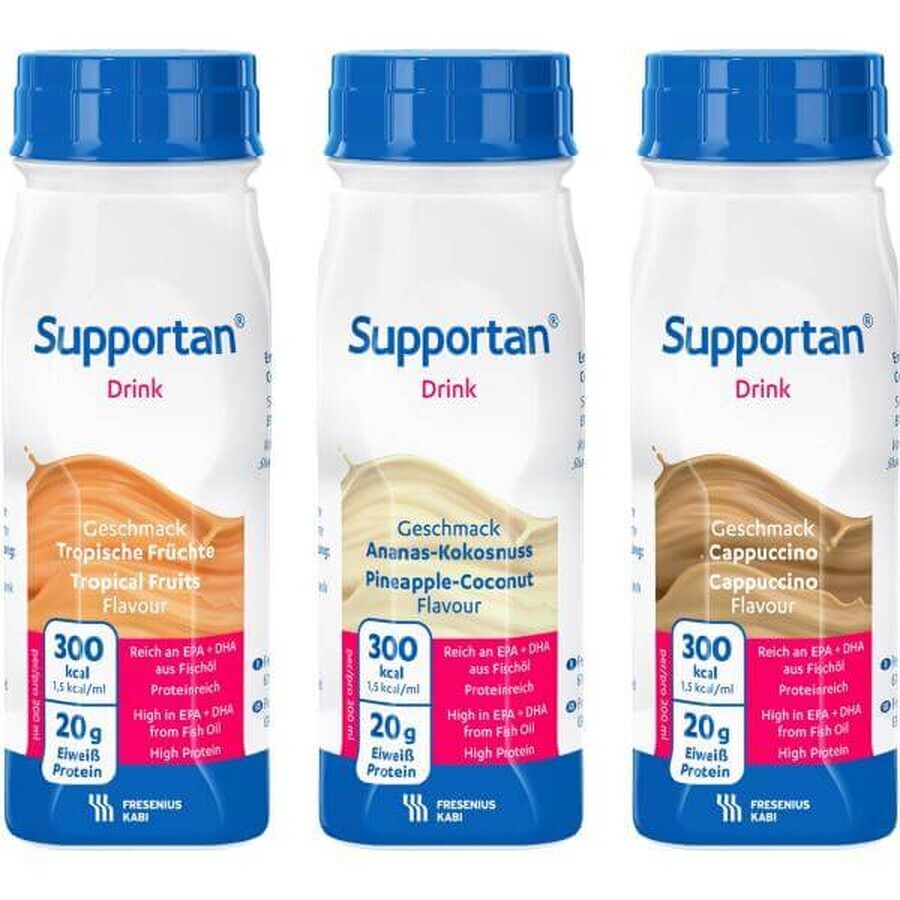 Supportan Drink, voedingspreparaat, cappuccinosmaak, 4 x 200 ml