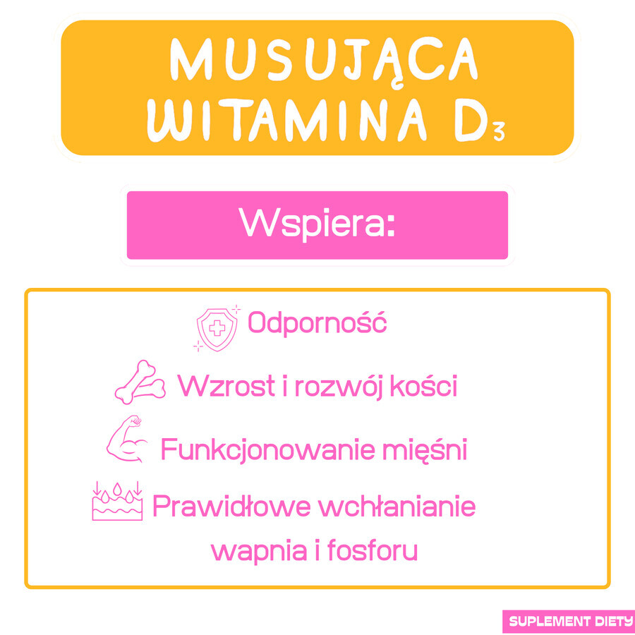 Peppa Pig Vitamin D3 effervescent, from 3 years, pineapple flavor, 60 lozenges