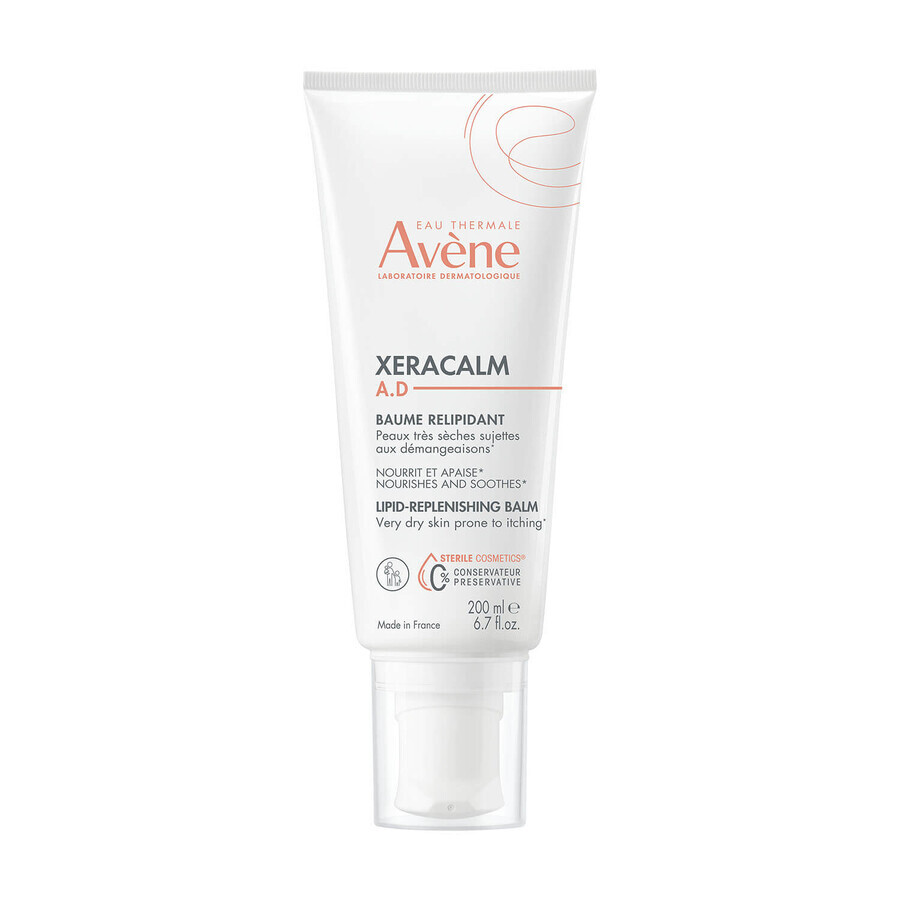 Avene XeraCalm A.D, lipide-aanvullende lotion voor gezicht en lichaam, zeer droge, atopische en jeukende huid, 200 ml