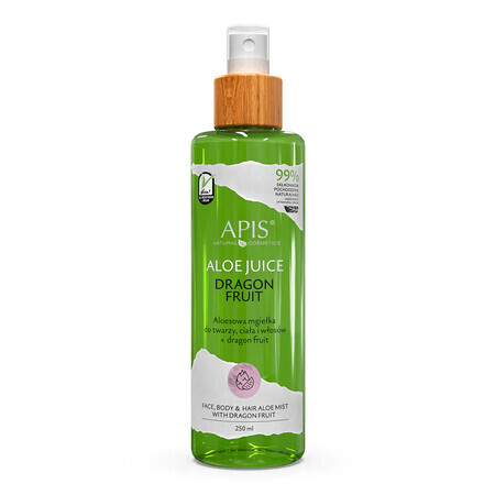 Apis Aloe Vera, brume d'aloe vera pour le visage, le corps et les cheveux, au fruit du dragon, 250 ml