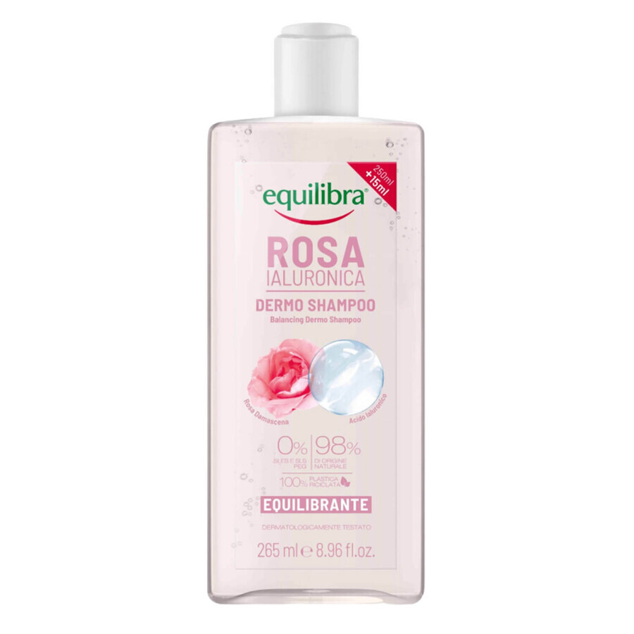 Equilibra Rosa, champú equilibrante, rosa y ácido hialurónico, 265 ml