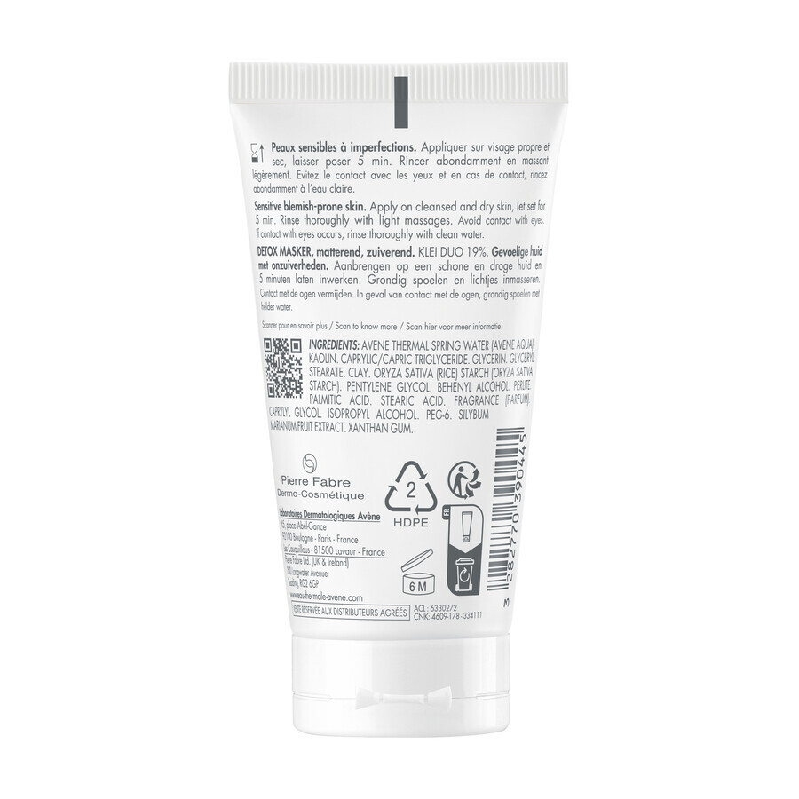 Avene Cleanance, maschera purificante, 50 ml