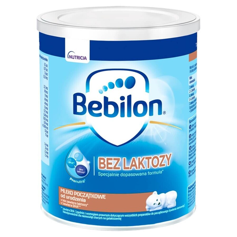 Bebilon Lait infantile sans lactose, dès la naissance, 400 g