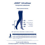 Jobst Ultra Sheer Knee Compression Socks CCL2 Closed Toe Size 3 Natural