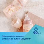 Canpol Babies EasyStart, biberón anticólicos, boca ancha, Dorado, rosa, 35/240, a partir de 3 meses, 240 ml