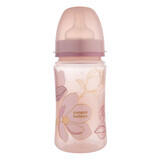 Canpol Babies EasyStart, biberón anticólicos, boca ancha, Dorado, rosa, 35/240, a partir de 3 meses, 240 ml