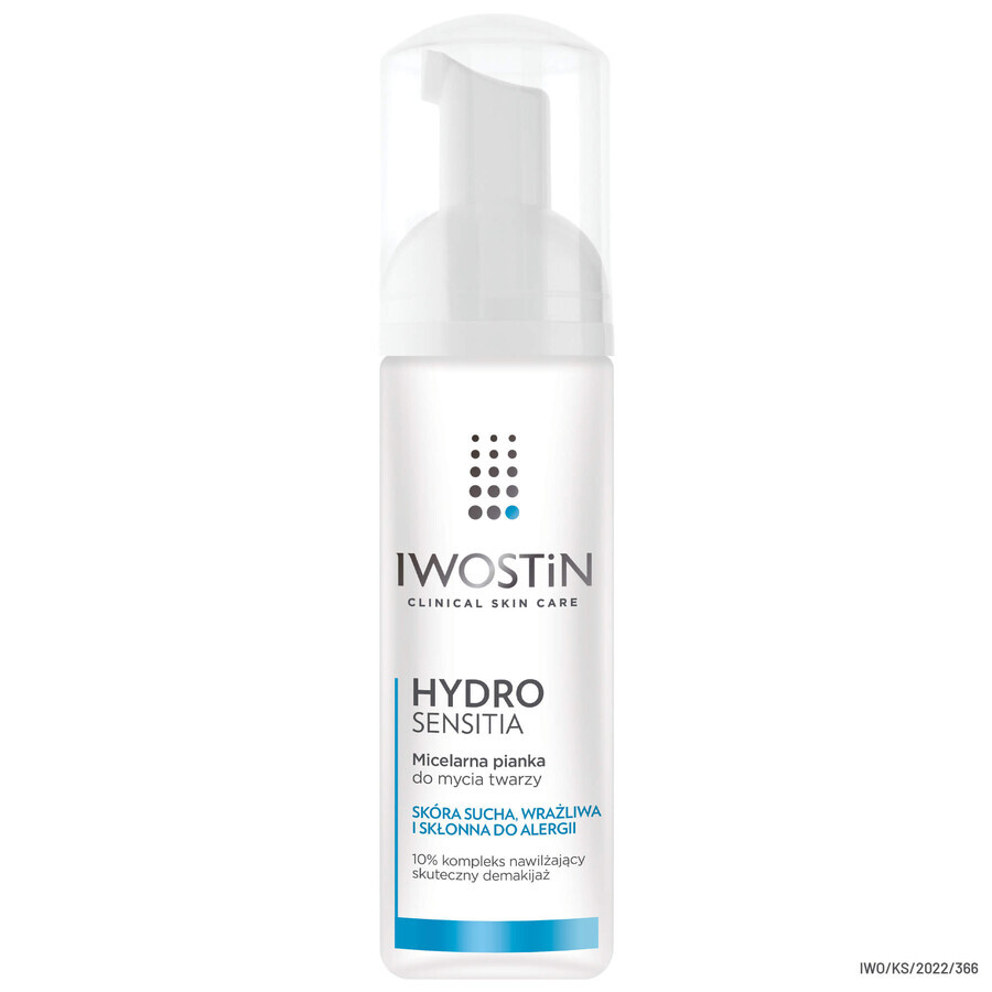 Set Iwostin Hydro Sensitia, micellar foam, 165 ml + moisturizing cream, SPF 15, 50 ml