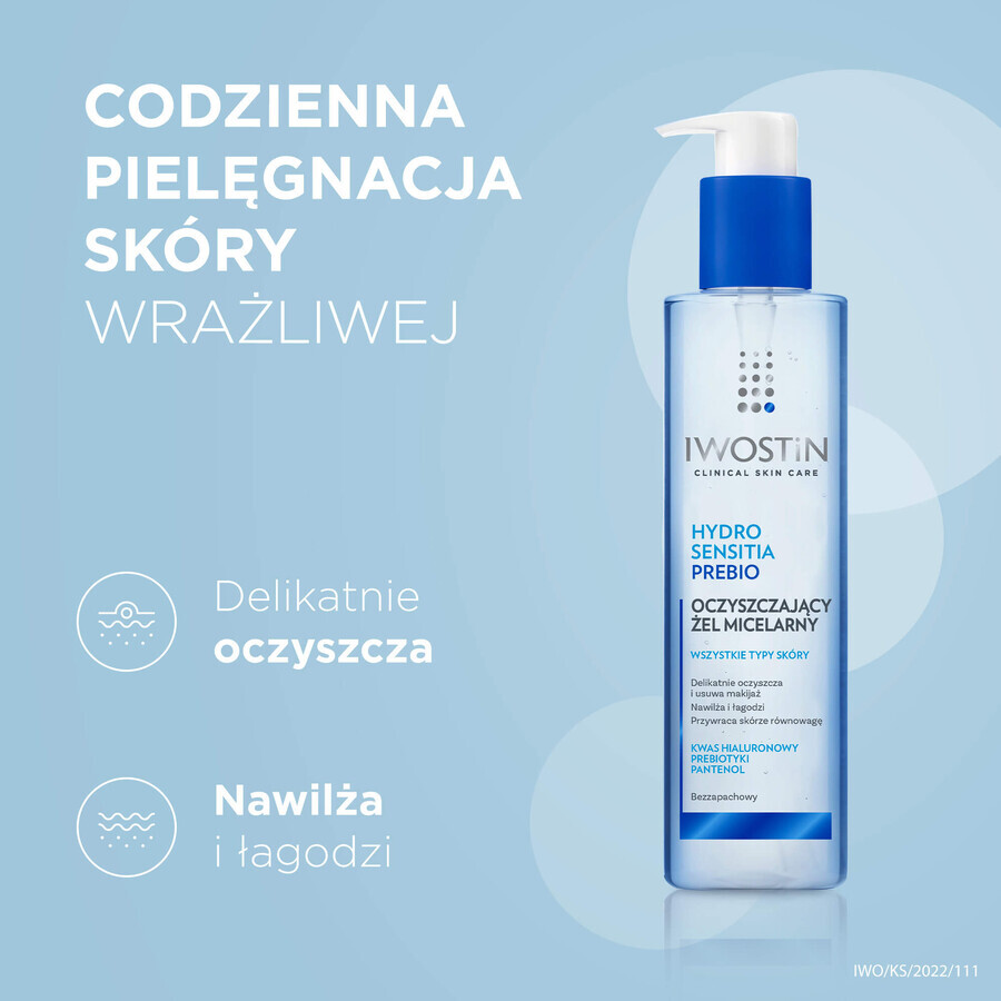 Iwostin Hydro Sensitia Prebio set, micellaire gel, 200 ml + vochtinbrengende crème, 50 ml