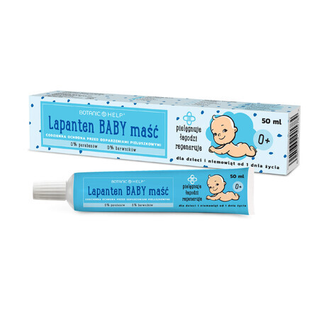 Botanic Help Lapanten Baby, protective ointment for buttock irritation for babies and children from the first day, 50 ml