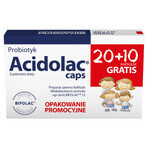 Acidolac Caps, 20 gélules + 10 gélules gratuites