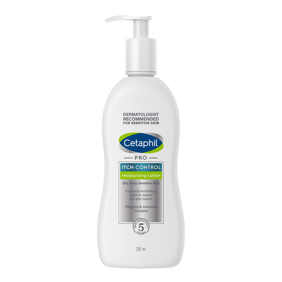 Cetaphil Pro Itch Control, lotion hydratante pour le visage et le corps, pour bébés et enfants, 295 ml