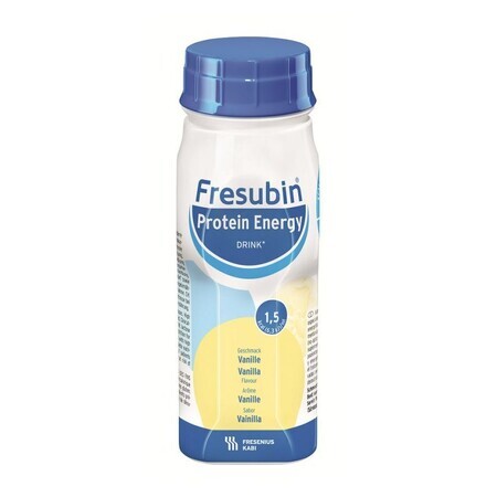 Fresubin Protein Energy Drink, préparation nutritionnelle, saveur vanille, 4 x 200 ml