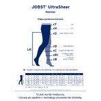 Jobst Ultra Sheer Compression Stockings, CCL2, Closed Toe, Size 2, Natural