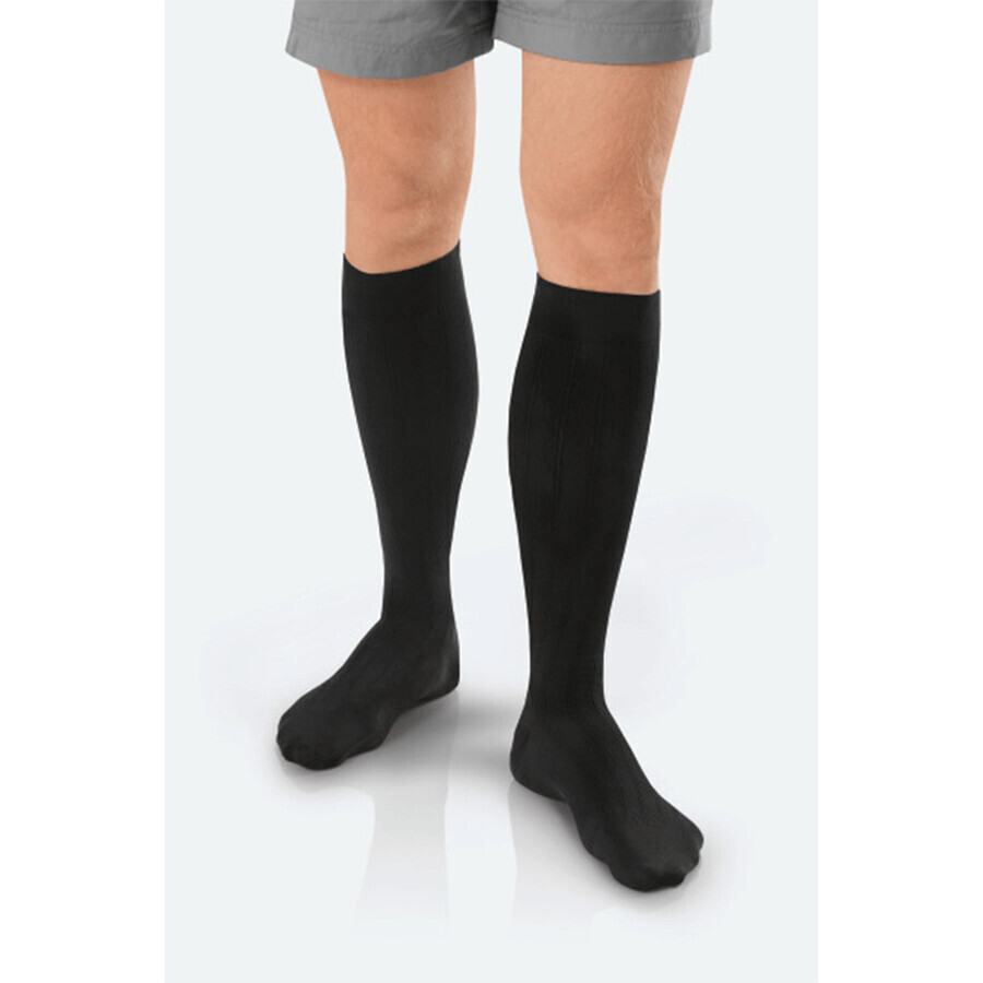 Jobst For Men Explore, chaussettes de compression pour le genou, CCL2, bout fermé, taille 4, noir