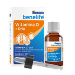 Humana Benelife Vitamine D + DHA, dès la naissance, 15 ml