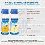 Fresubin Protein Energy Drink, préparation nutritionnelle, goût fruits tropicaux, 4 x 200 ml