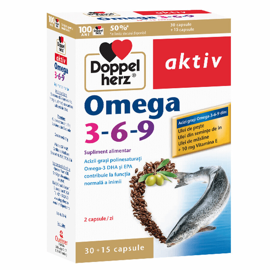 Omega 3-6-9, 30 + 15 Kapseln, Doppelherz Bewertungen