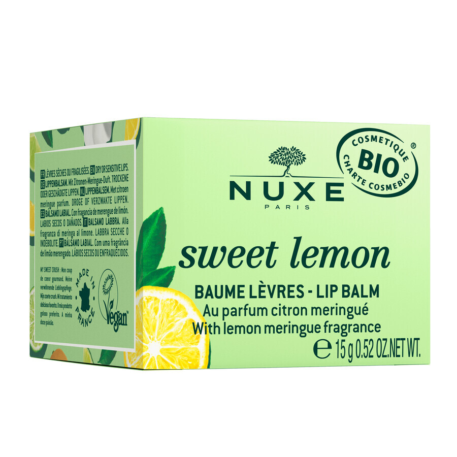 Nuxe Sweet Lemon, balsam de buze, 15 g