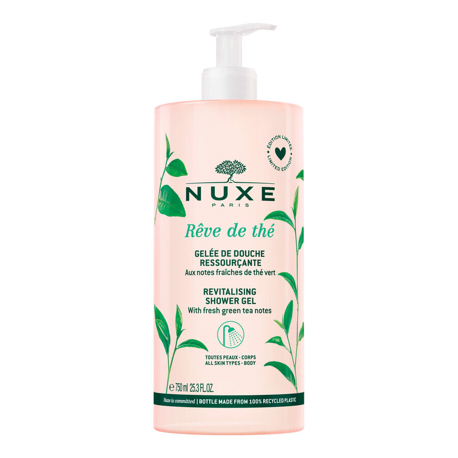 Nuxe Reve de The, gel doccia rivitalizzante, 750 ml