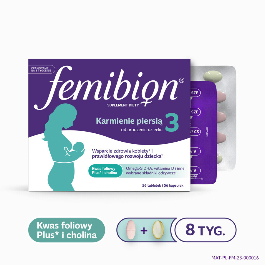 Femibion 3 Allattamento, 56 compresse + 56 capsule