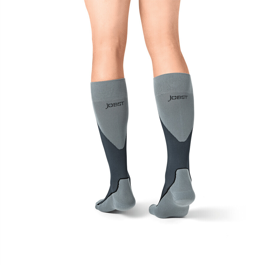 Jobst Sport, calcetines de compresión deportiva para las rodillas, 20-30 mmHg, talla XL, gris/grafito