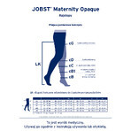 Jobst Maternitate Opaque, dresuri de compresie pentru sarcină, CCL2, deget închis, mărimea 3, negru