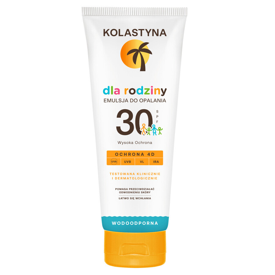 Kolastyna Family, émulsion solaire, pour enfants et adultes, SPF 30, 250 ml