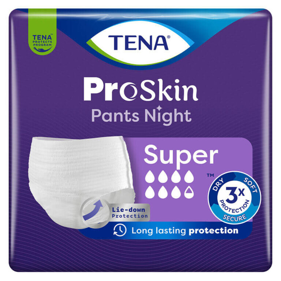 Tena Pants ProSkin Night, absorbent panties, size M, 80-110 cm, Super, 30 pieces