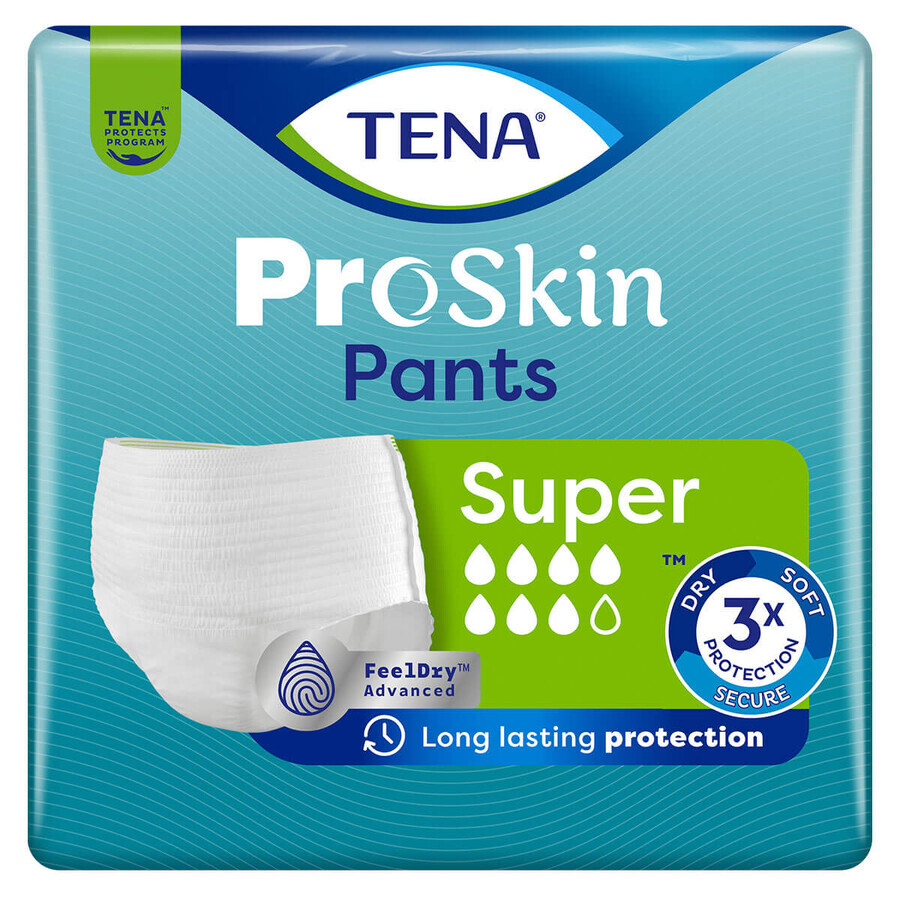 Tena Pants Proskin, absorbierender Slip, Größe L, 100-135 cm, Super, 30 Stück