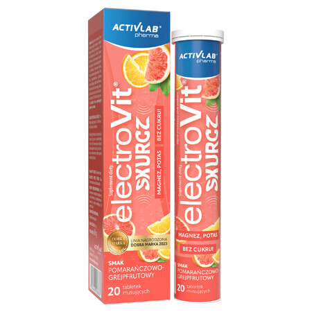 Activlab Pharma Electrovit Skurcz, arôme orange et pamplemousse, 20 comprimés effervescents