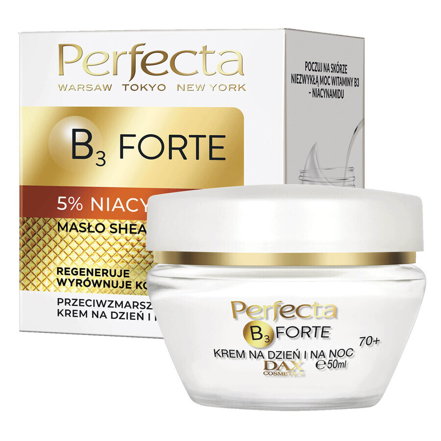 Perfecta B3 Forte 70+, crème anti-rides pour le visage, jour et nuit, 50 ml