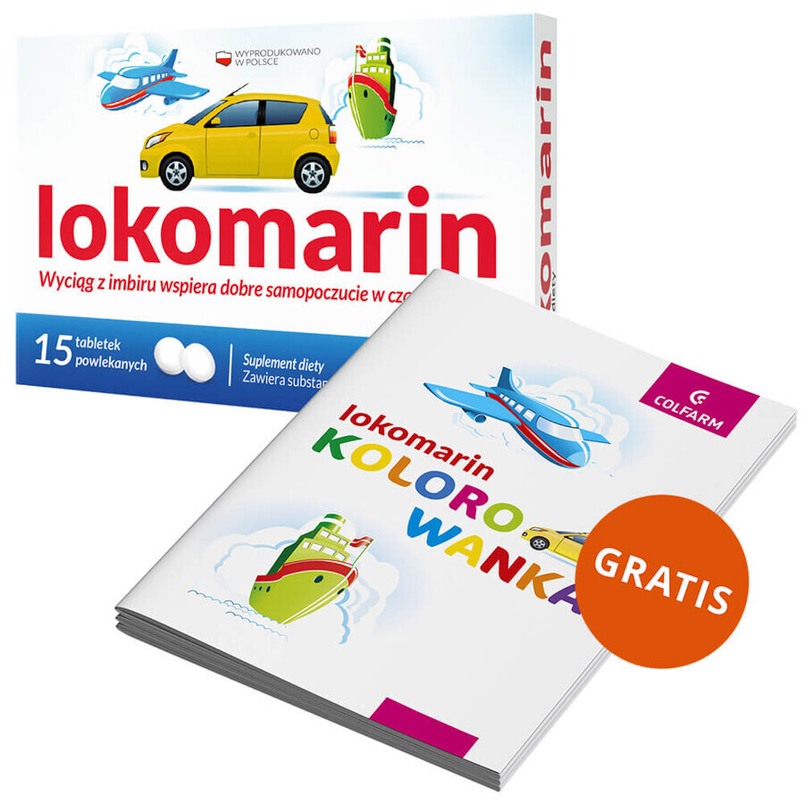 Lokomarin, 15 comprimés pelliculés + cahier de coloriage gratuit