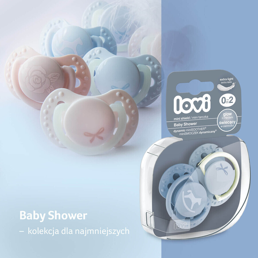 Lovi Baby Shower, suzetă, silicon, dinamic, băiat, 22/900, de la 0-2 luni, 2 bucăți