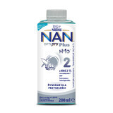 Nestlé NAN Optipro Plus 2 HM-O, lait de suite prêt à boire pour nourrissons de plus de 6 mois, 200 ml