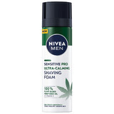 Nivea Men Sensitive Pro, espuma de afeitar con aceite de cáñamo, Ultra-Calmante, 200 ml