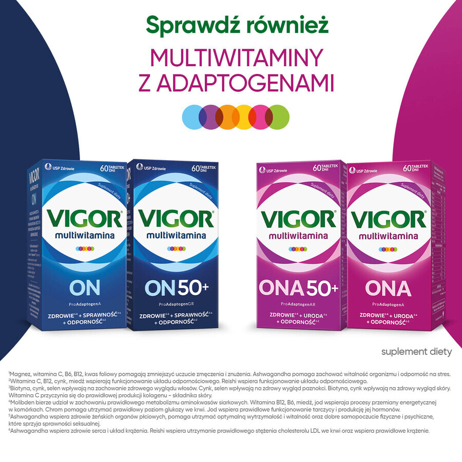 Vigor Multivitamine Ona 50+, 60 tablets